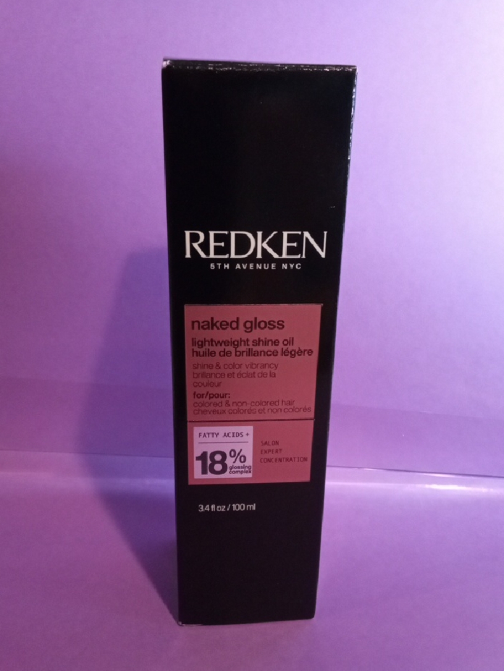 Redken Naked Gloss Lightweight Shine Oil - Black & Pink